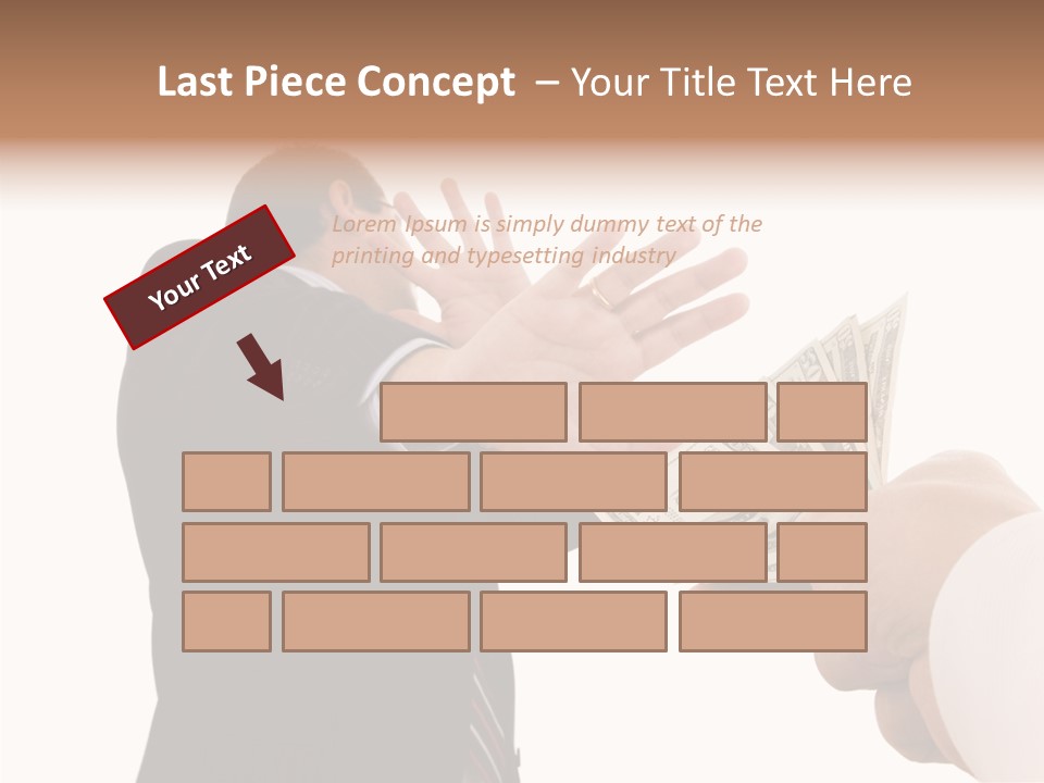 Uncorrupted Refusal Earn PowerPoint Template