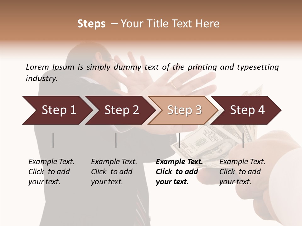 Uncorrupted Refusal Earn PowerPoint Template
