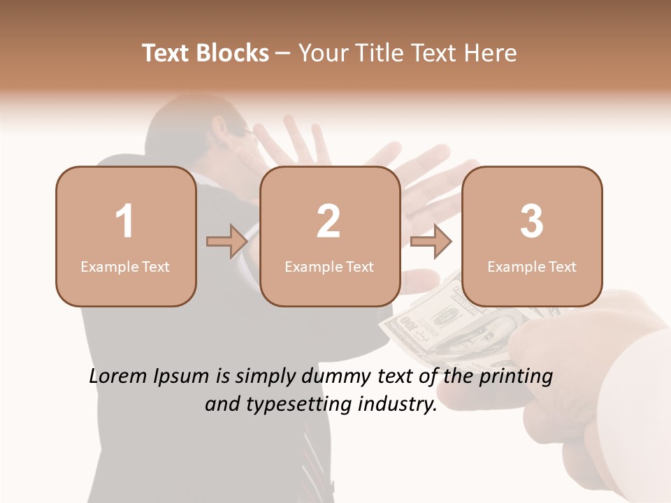 Uncorrupted Refusal Earn PowerPoint Template
