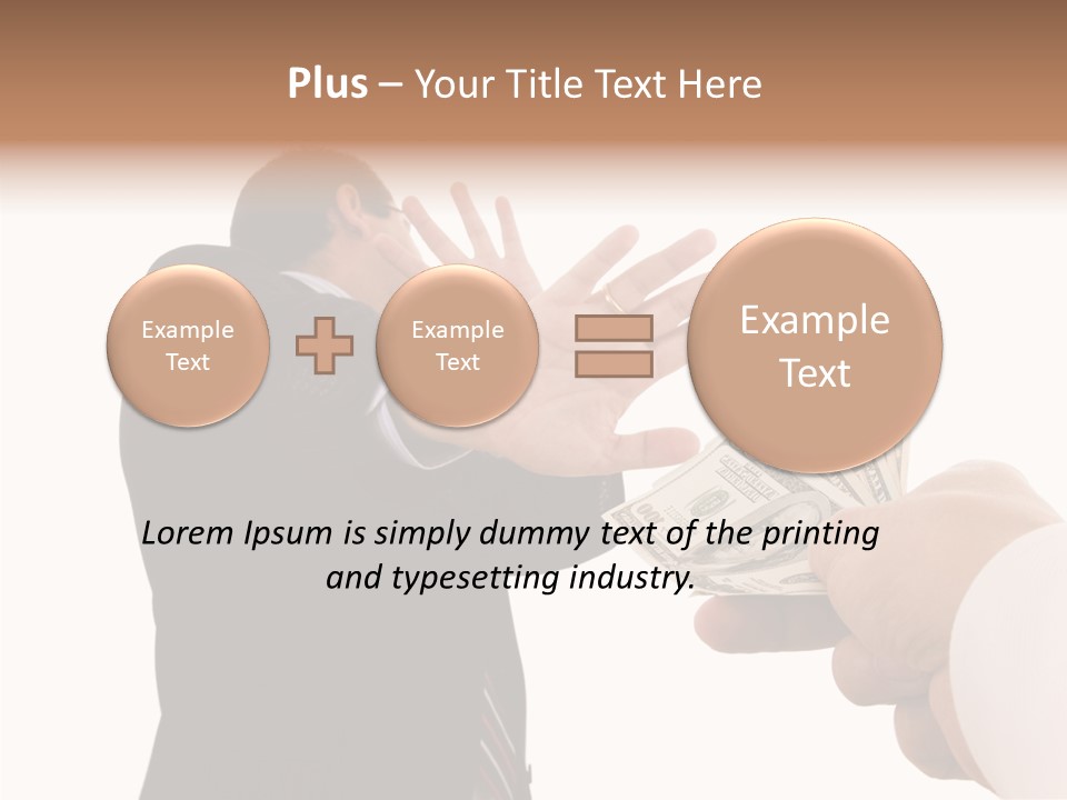 Uncorrupted Refusal Earn PowerPoint Template
