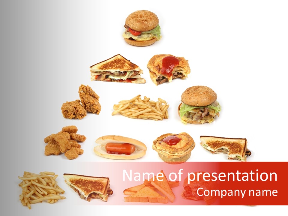 Object Food Nuggets PowerPoint Template