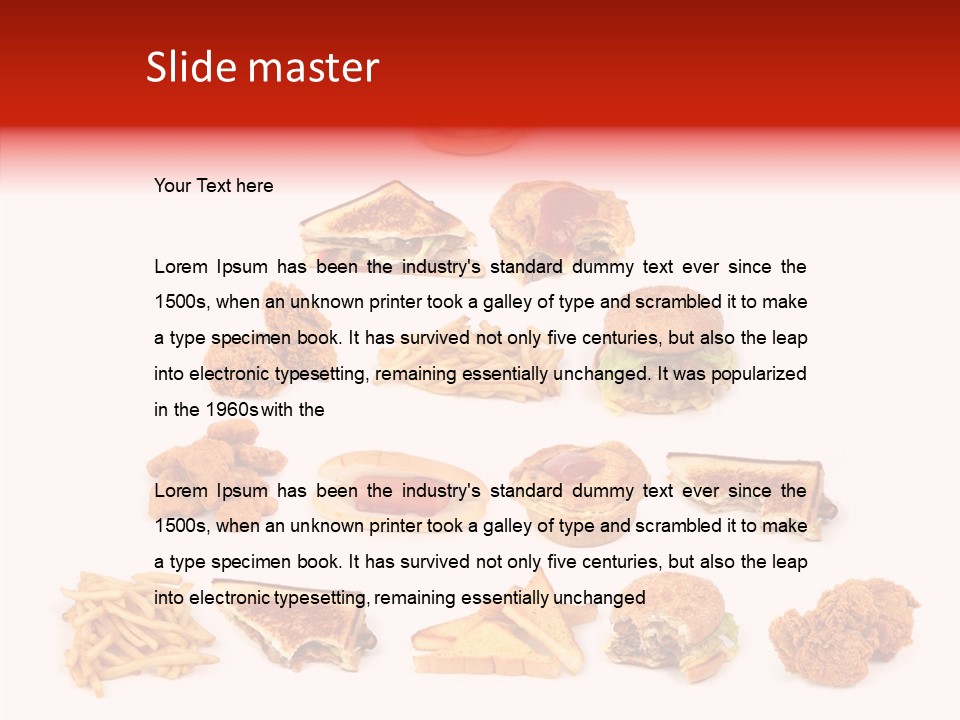 Object Food Nuggets PowerPoint Template