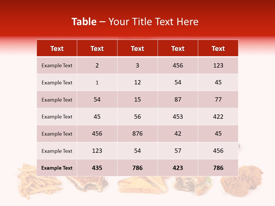 Object Food Nuggets PowerPoint Template