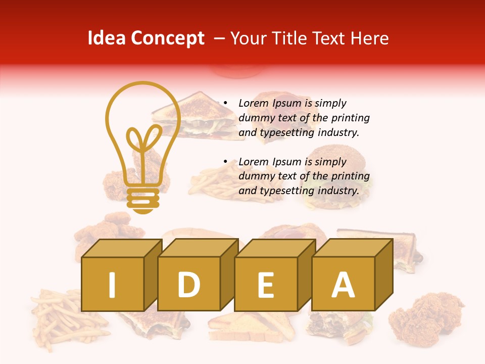 Object Food Nuggets PowerPoint Template