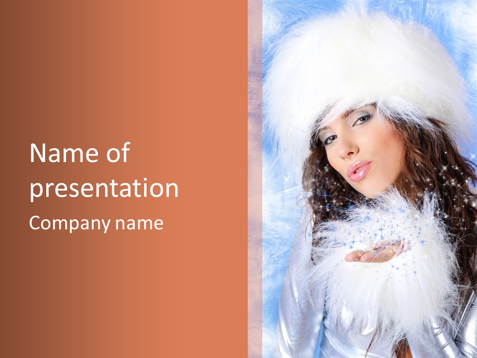 Portrait Fairy Fur PowerPoint Template