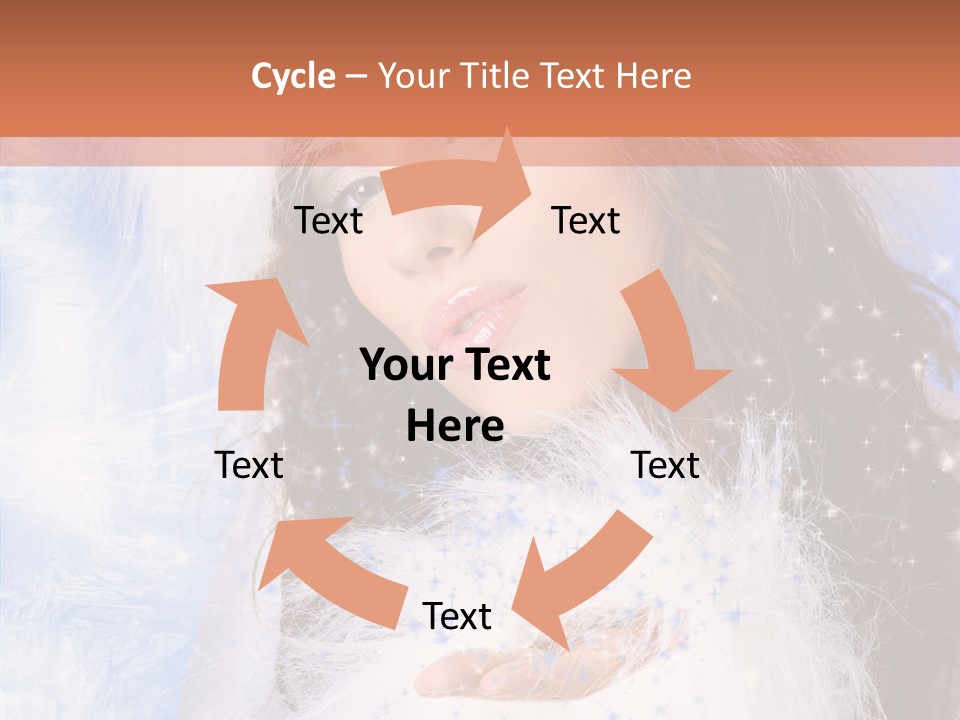 Portrait Fairy Fur PowerPoint Template