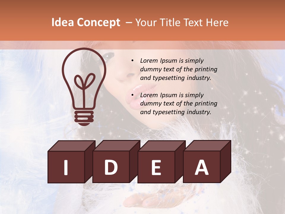 Portrait Fairy Fur PowerPoint Template