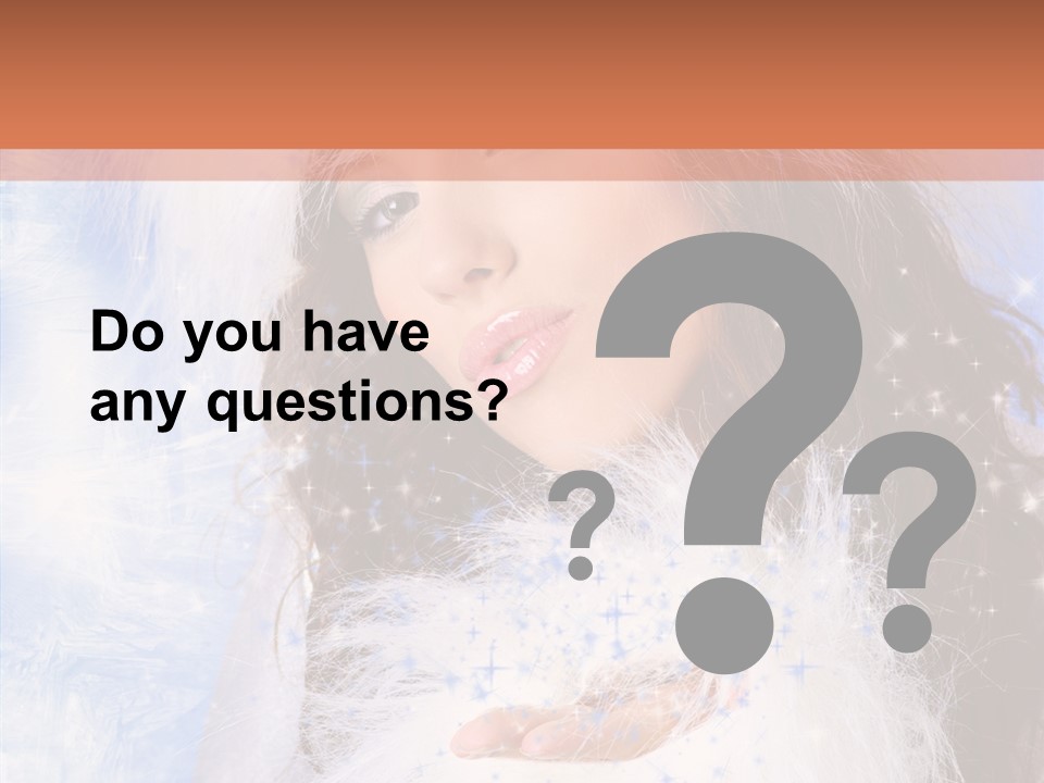 Portrait Fairy Fur PowerPoint Template