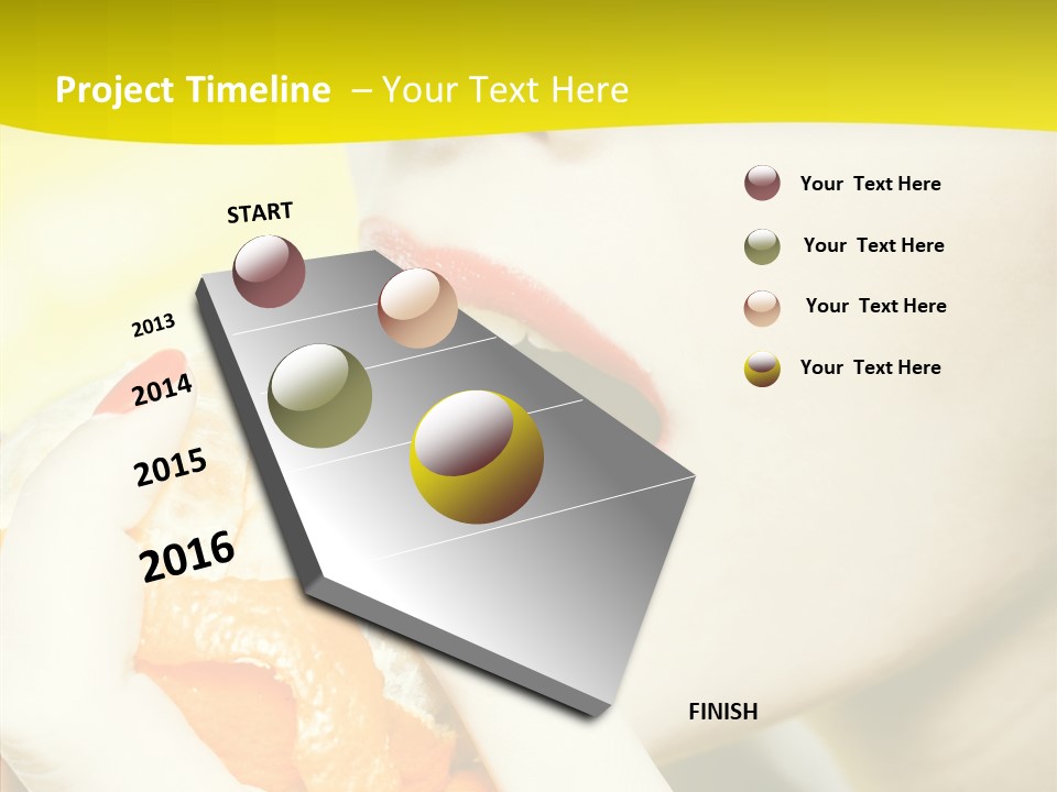 Caucasian Healthy Isolated PowerPoint Template