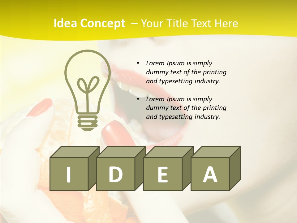 Caucasian Healthy Isolated PowerPoint Template