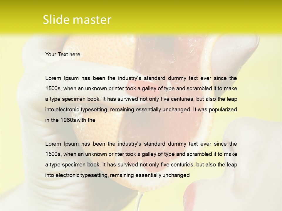 Adult Yellow Isolated PowerPoint Template