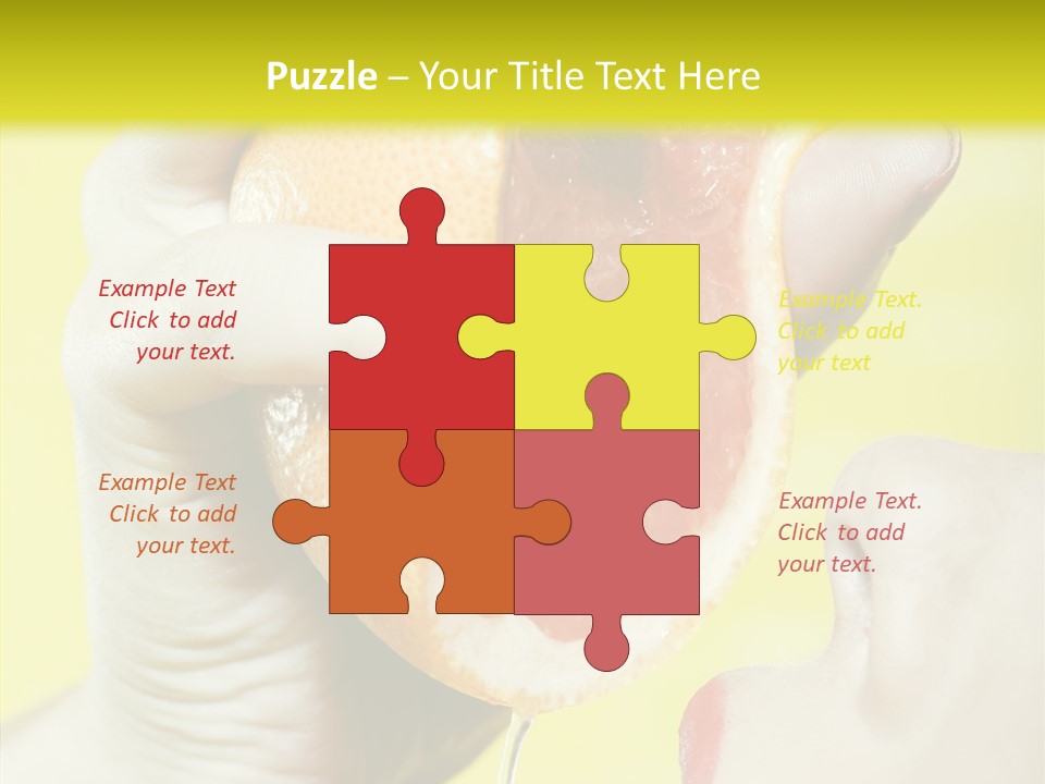 Adult Yellow Isolated PowerPoint Template