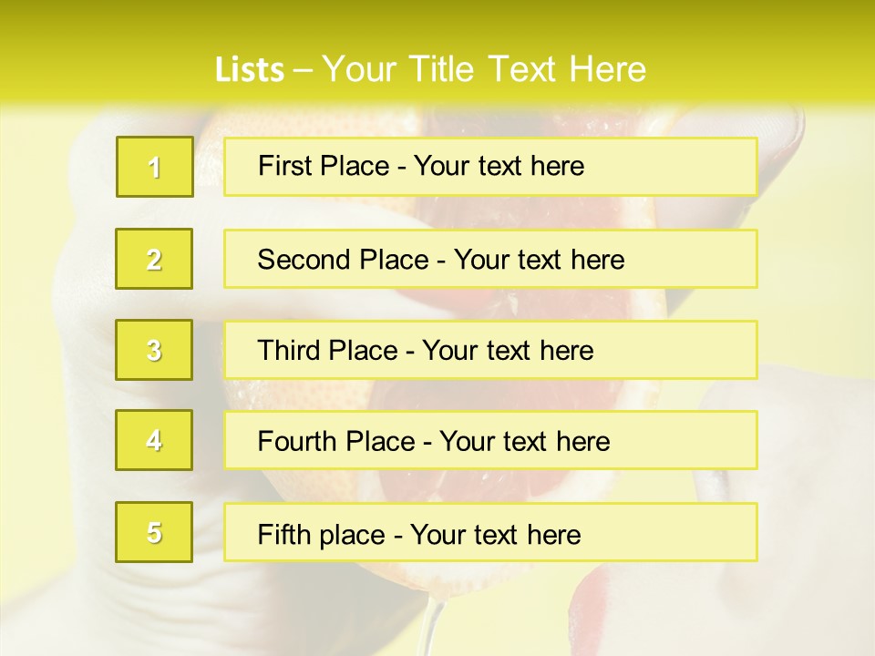 Adult Yellow Isolated PowerPoint Template