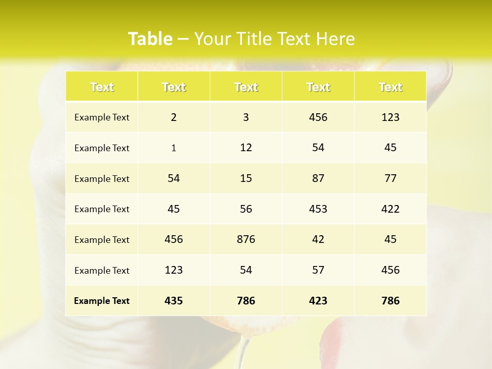 Adult Yellow Isolated PowerPoint Template