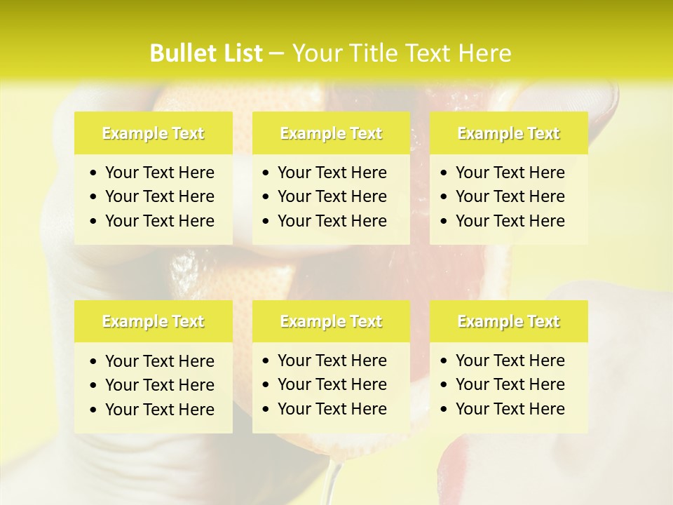 Adult Yellow Isolated PowerPoint Template