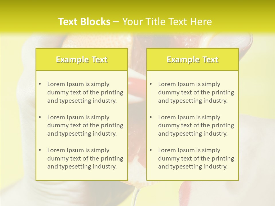 Adult Yellow Isolated PowerPoint Template