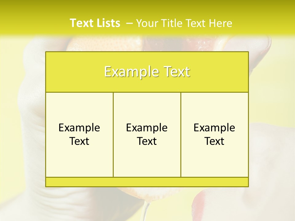 Adult Yellow Isolated PowerPoint Template