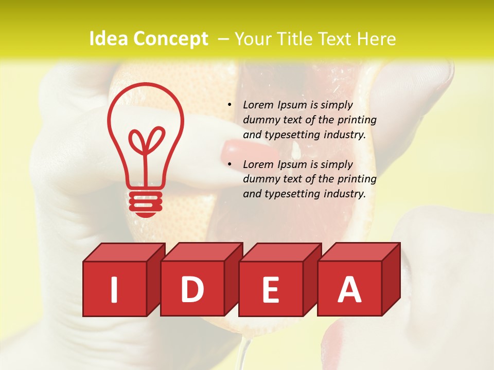 Adult Yellow Isolated PowerPoint Template