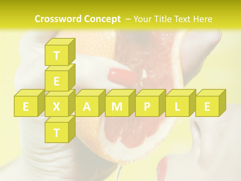 Adult Yellow Isolated PowerPoint Template