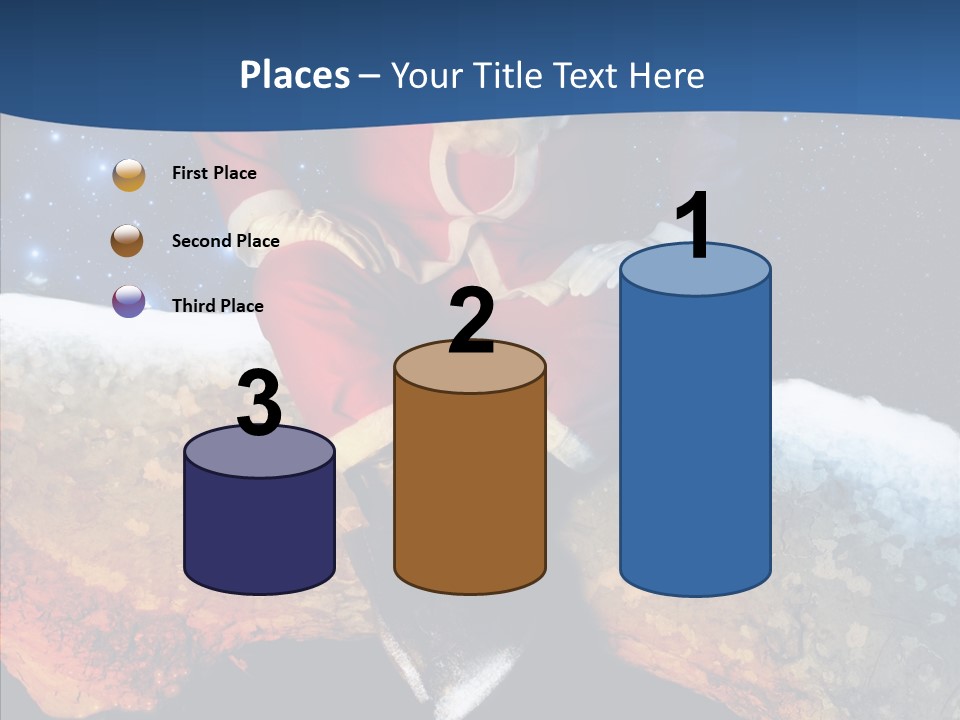 White Santa Fat PowerPoint Template