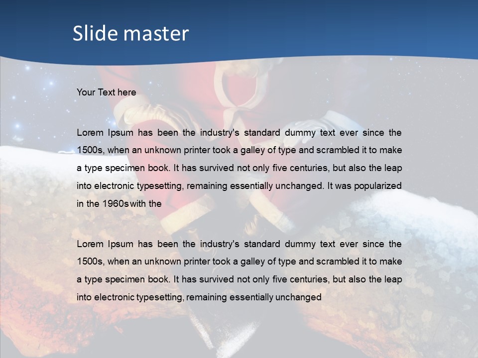 White Santa Fat PowerPoint Template