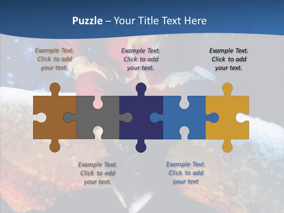 White Santa Fat PowerPoint Template