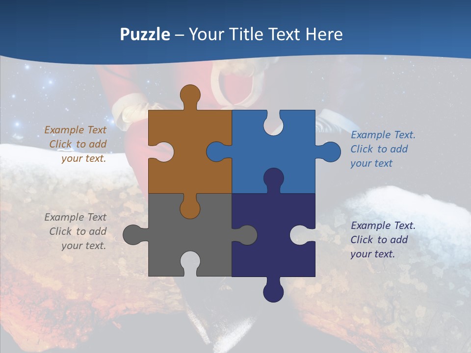 White Santa Fat PowerPoint Template