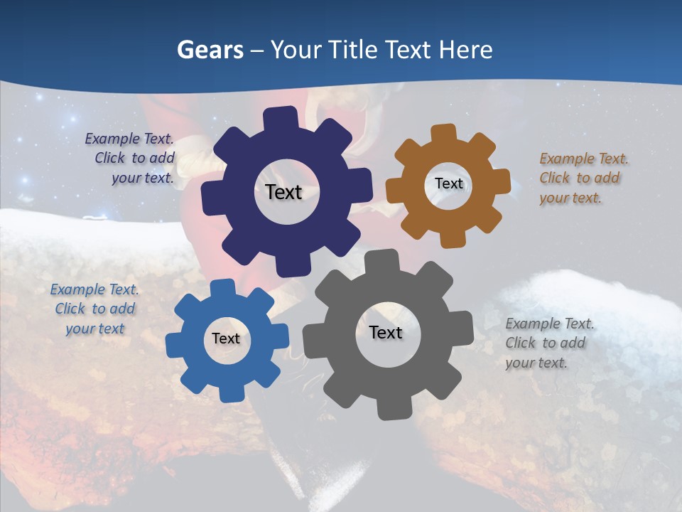 White Santa Fat PowerPoint Template