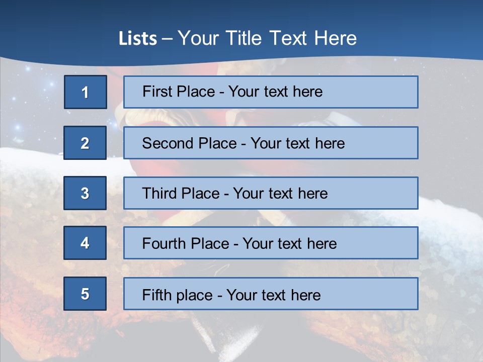 White Santa Fat PowerPoint Template