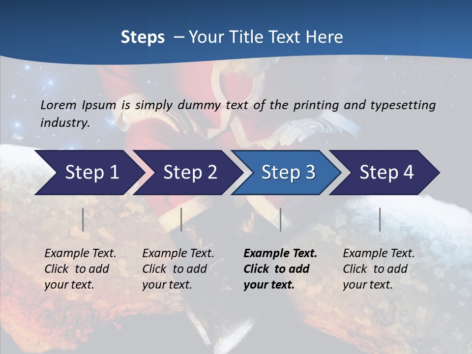White Santa Fat PowerPoint Template