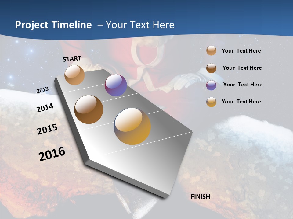 White Santa Fat PowerPoint Template