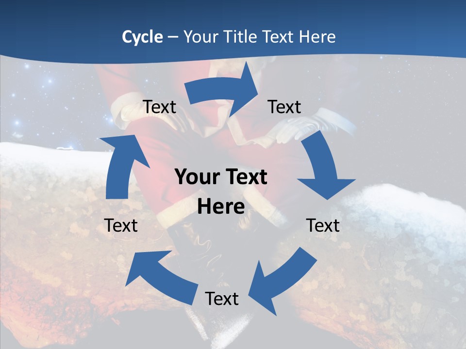 White Santa Fat PowerPoint Template