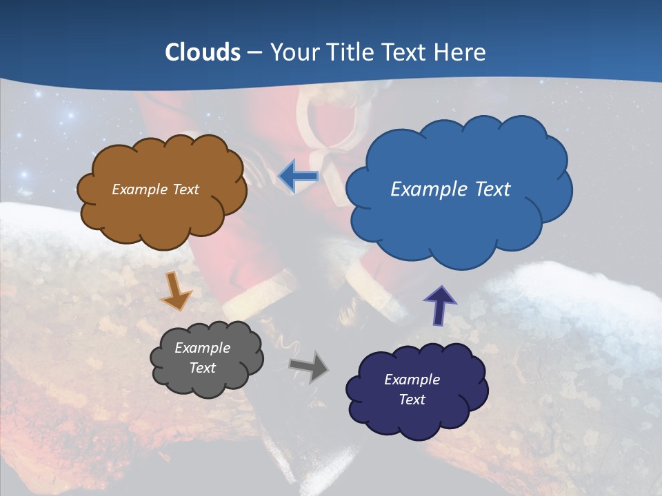 White Santa Fat PowerPoint Template