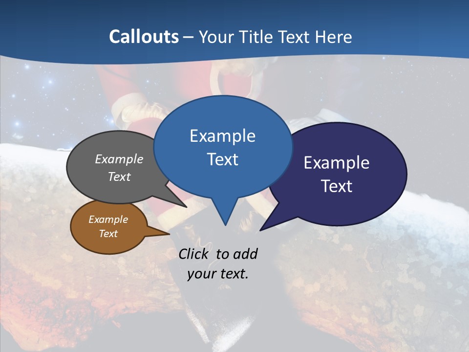 White Santa Fat PowerPoint Template
