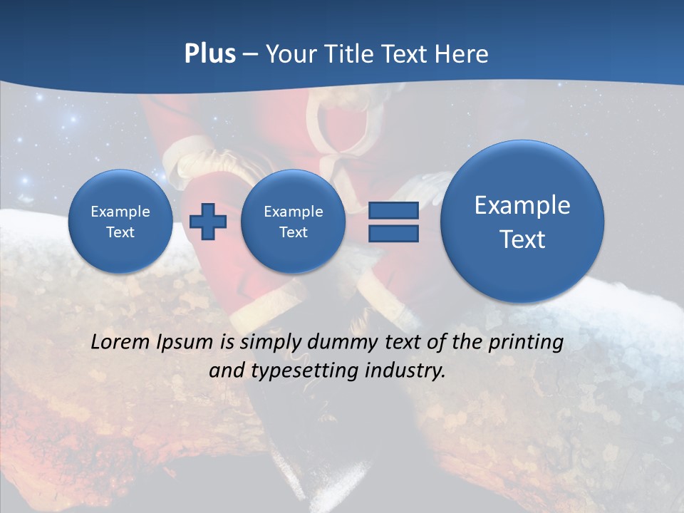 White Santa Fat PowerPoint Template