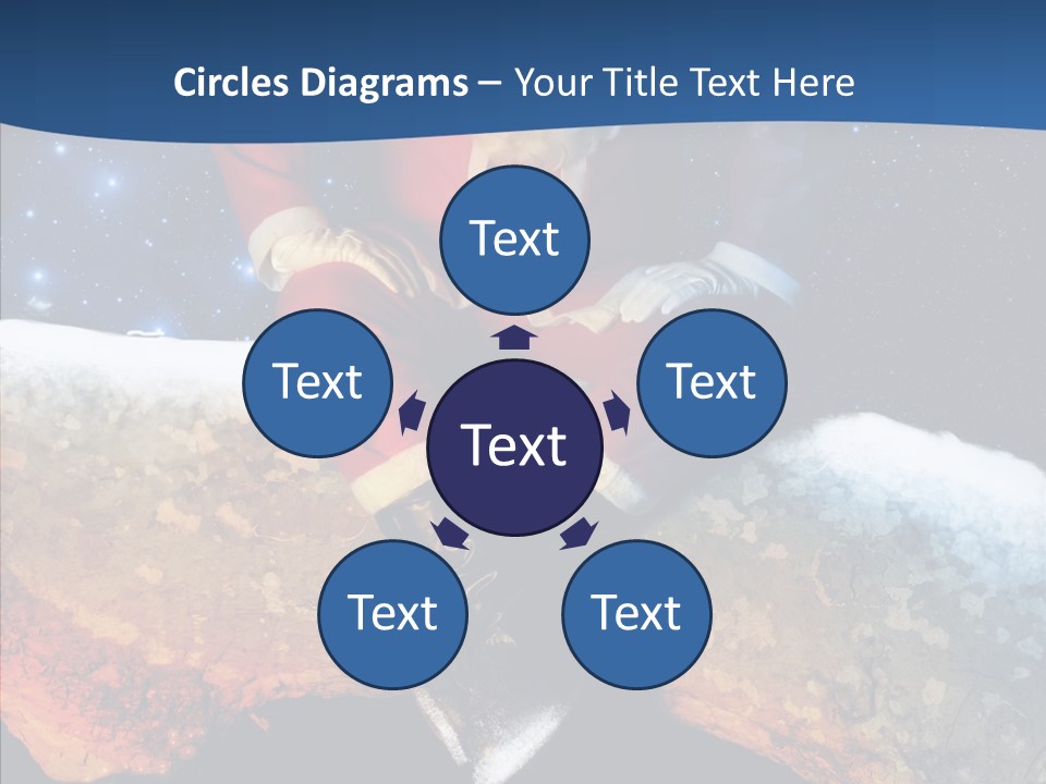 White Santa Fat PowerPoint Template