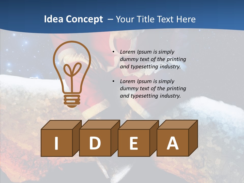 White Santa Fat PowerPoint Template