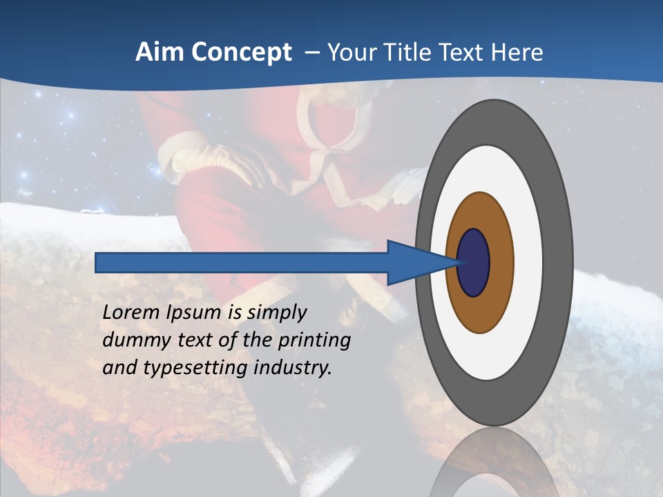 White Santa Fat PowerPoint Template