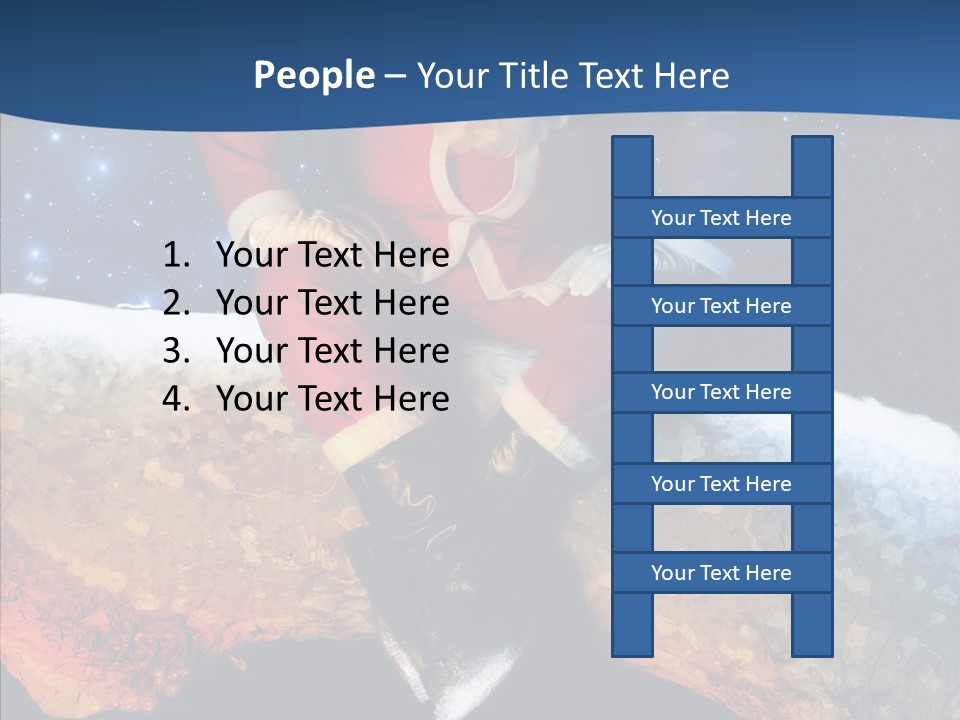 White Santa Fat PowerPoint Template