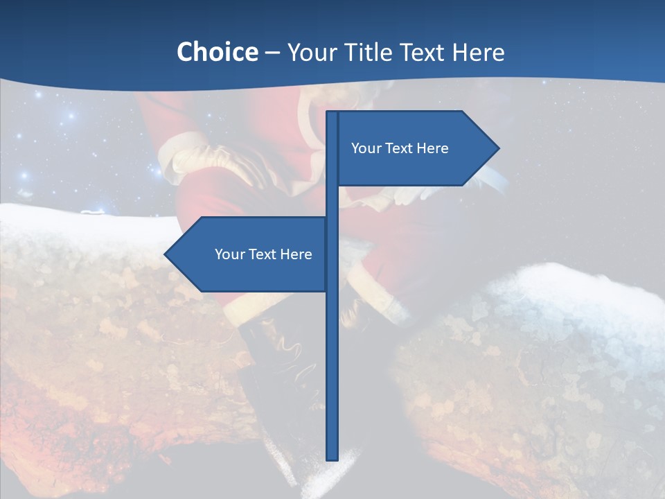 White Santa Fat PowerPoint Template