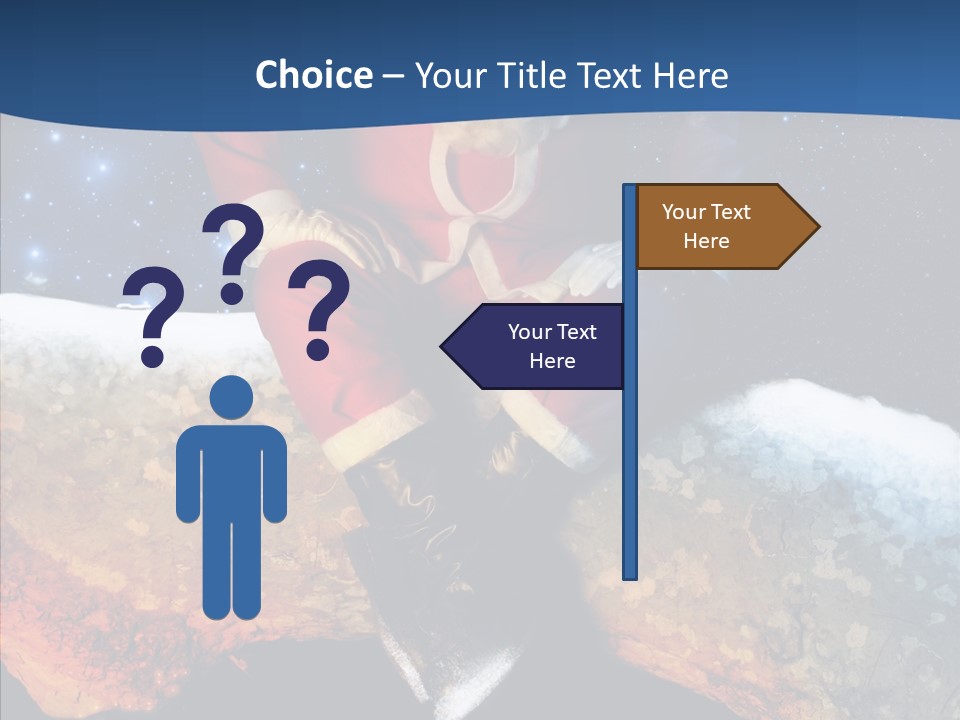 White Santa Fat PowerPoint Template