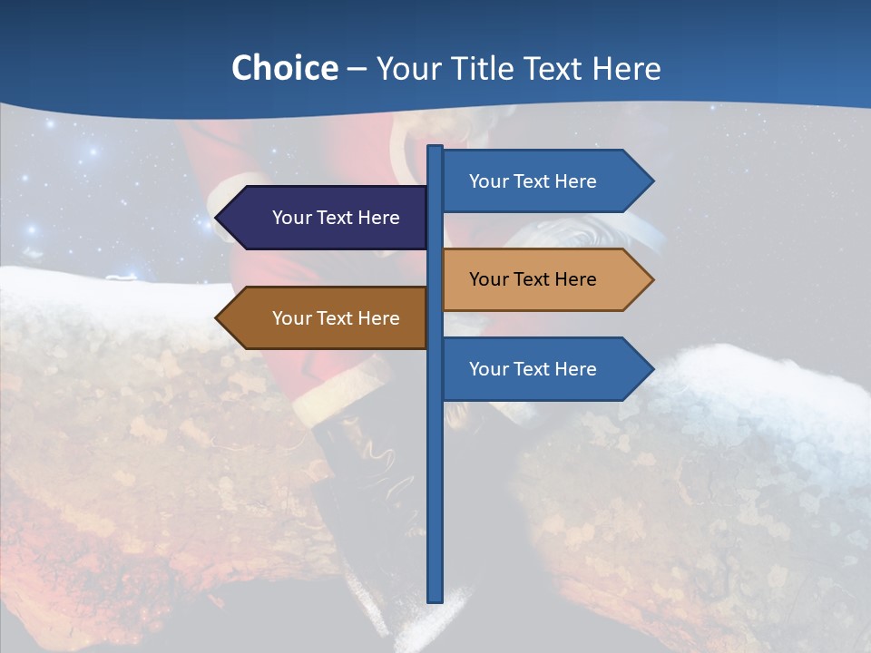 White Santa Fat PowerPoint Template