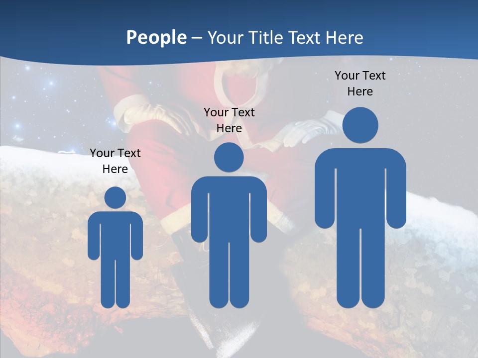 White Santa Fat PowerPoint Template