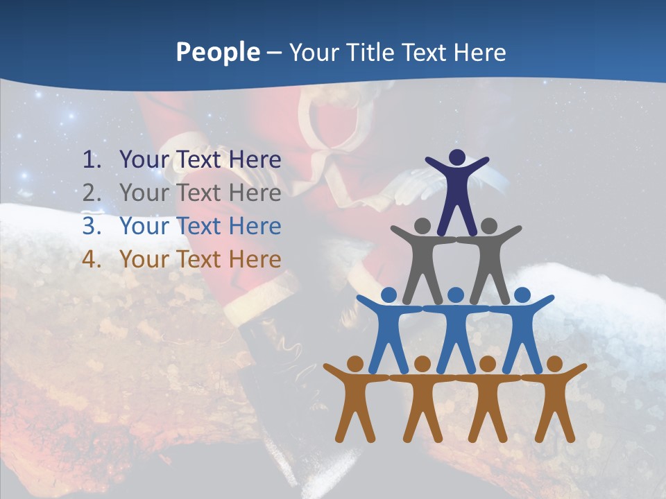 White Santa Fat PowerPoint Template