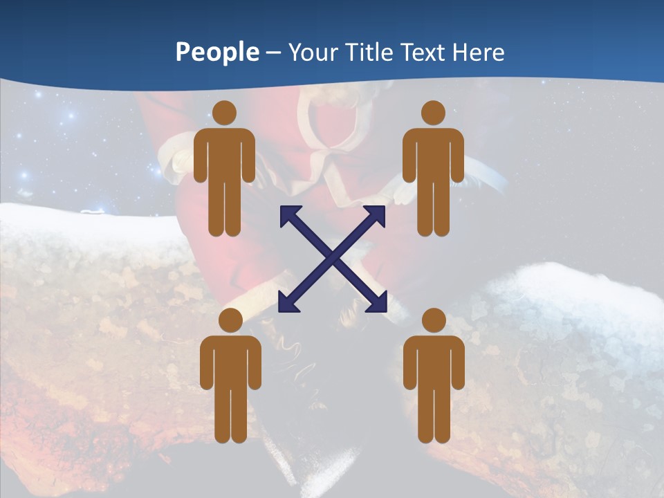 White Santa Fat PowerPoint Template