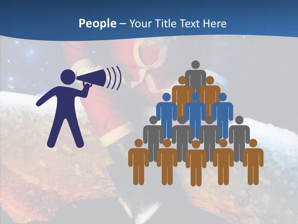 White Santa Fat PowerPoint Template