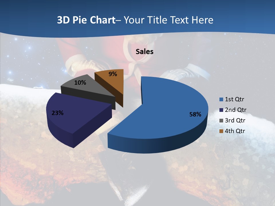 White Santa Fat PowerPoint Template