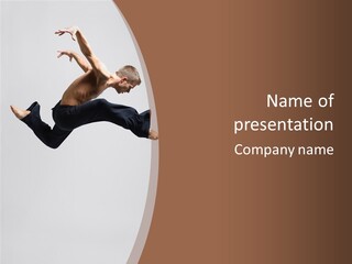 Fitness Pose Young PowerPoint Template