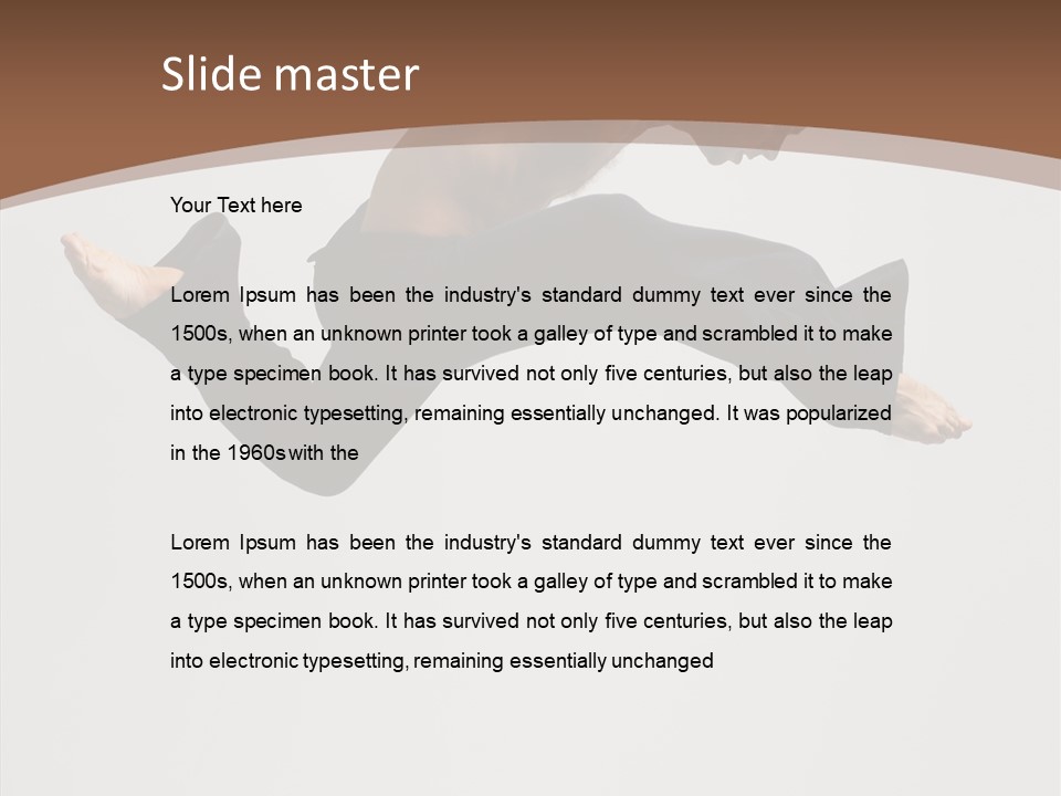 Fitness Pose Young PowerPoint Template