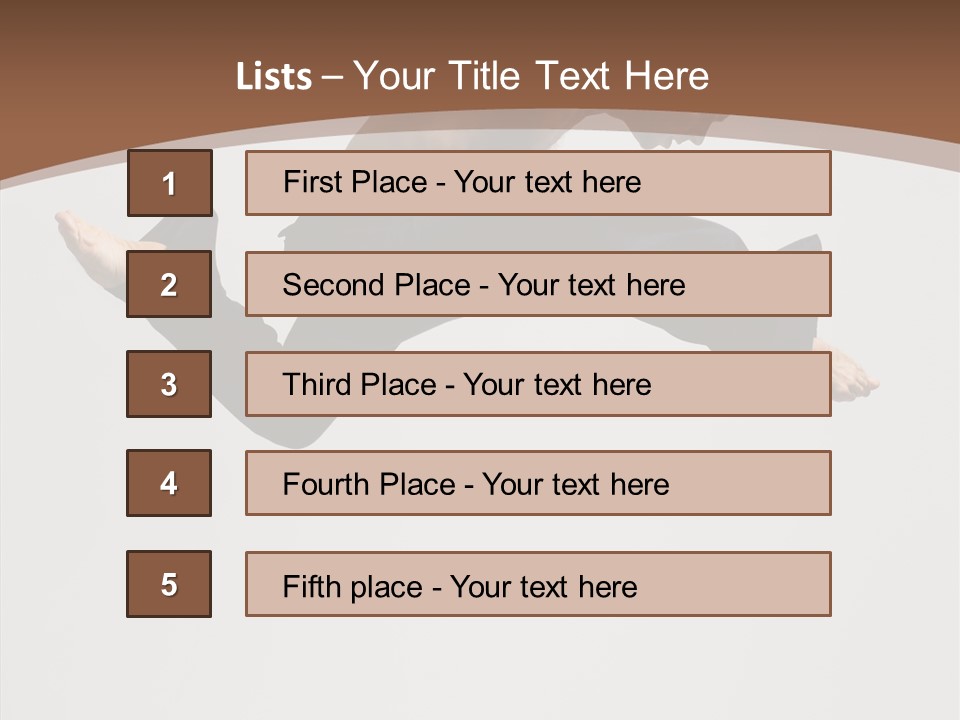 Fitness Pose Young PowerPoint Template